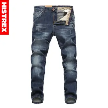

Men Jeans Business Casual Thin Summer Straight Slim Fit Blue Jeans Stretch Denim Pants Trousers Classic Cowboys Young Man #HJC6P