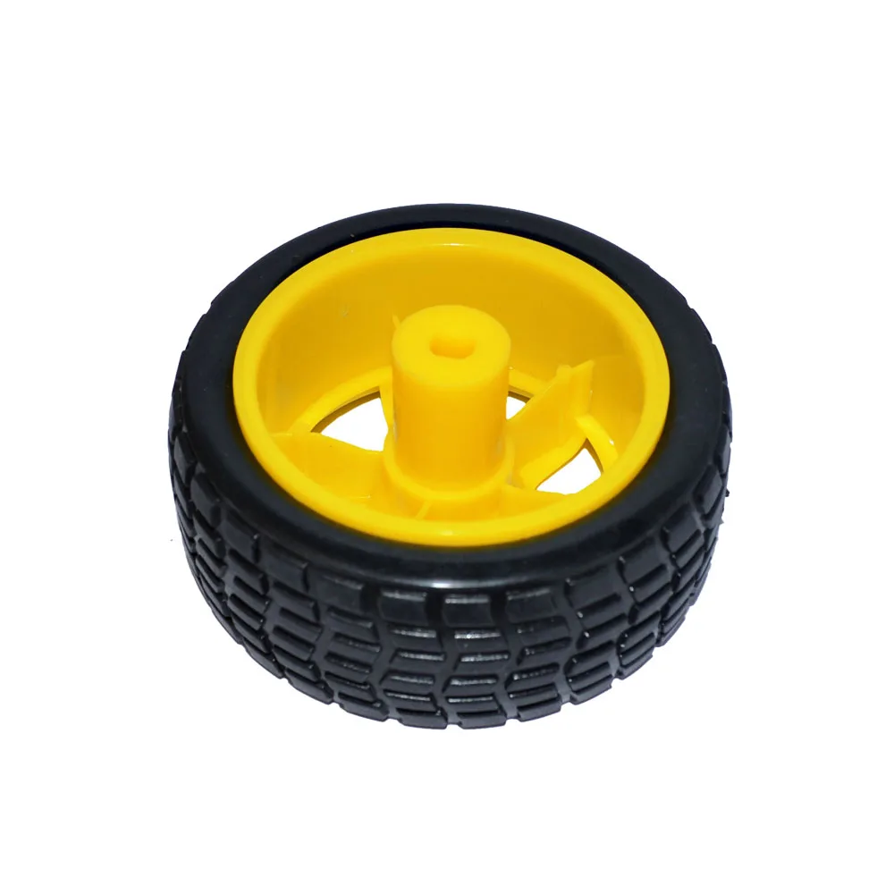 4 шт./лот) резиновое колесо/колесо для умного автомобиля/автомобильное колесо для робота автомобиля 66*26,6 мм