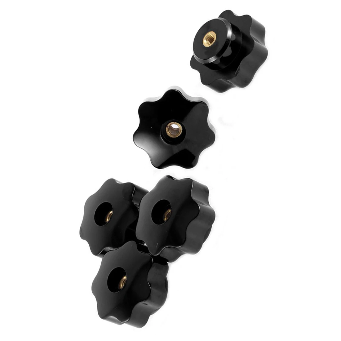 

Plastic Head M6 Female Thread Screw On Clamping Nuts Knob Grip 5 Pcs