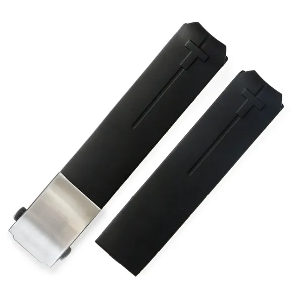 Силиконовые ремешки для часов 20 мм 21 мм для Tissot T013 T047 резиновый оранжевый ремешок T-Sport ремешок водонепроницаемый T013420A T047420A - Цвет ремешка: Black silver 20mm