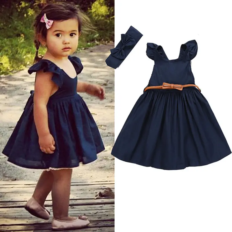 

Baby Girls Dress Brand Summer Beach Style Floral Print Party Backless Dresses For Girls Vintage Toddler Girl Clothing 1-8Yrs