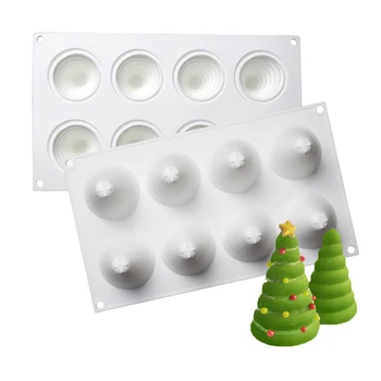 

Christmas tree shape Baking silicone french cake mold for mousse frozen ice cream cake mould bakery tool