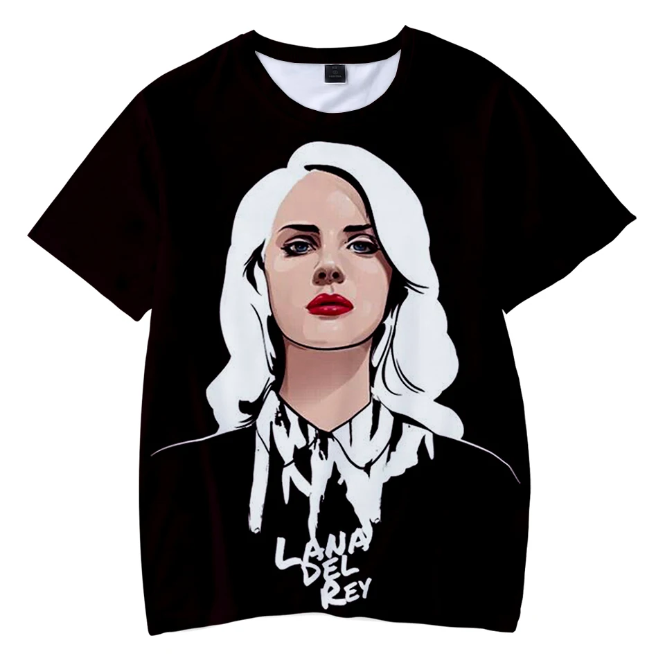

Frdun Tommy 3D Lana Del Rey Kids T-shirt Soft Round Collar T-shirt O-neck American Singer Casual 2018 New Style