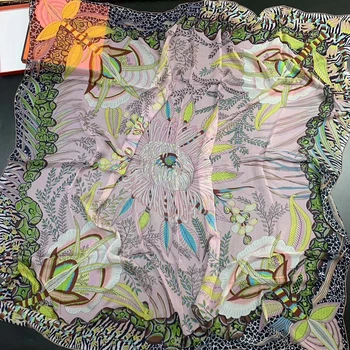 

Beautiful Silk Chiffon Shawl Scarf Fashion Multi-function Beach Sunscreen Coat Scarves Office Air Conditioner Shawl 140cm