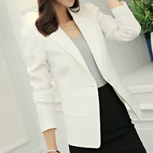 2017 Winter Jackets Women Long Sleeve Single Button Female Blazers Plus Size New Fashion Chaquetas 7 colors Slim Blazer Feminino
