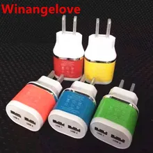 Winangelove 5 V 2.1A+ 1A штепсельная вилка американского стандарта на 2-портный Dual Порты USB настенное Зарядное устройство адаптер для iPhone 5 5S 6 Plus 7 для samsung S4 S3 Note2 для htc