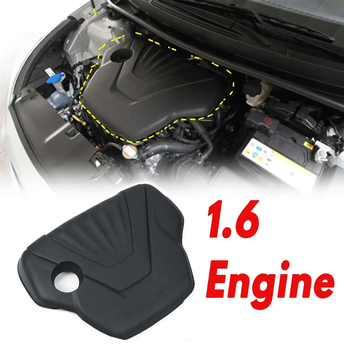 1.6L ABS крышка двигателя защитная крышка 29240 2B810 для Hyundai Creta IX25 Accent Veloster для KIA SOUL RIO|Крышки двигателя| | АлиЭкспресс