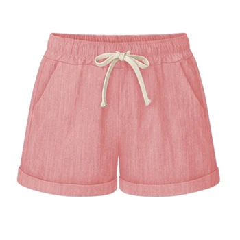 

Summer Women's Casual Pants Loose Large Size A Word Hot Thin Shorts Haren Shorts Female Cotton Short Pants