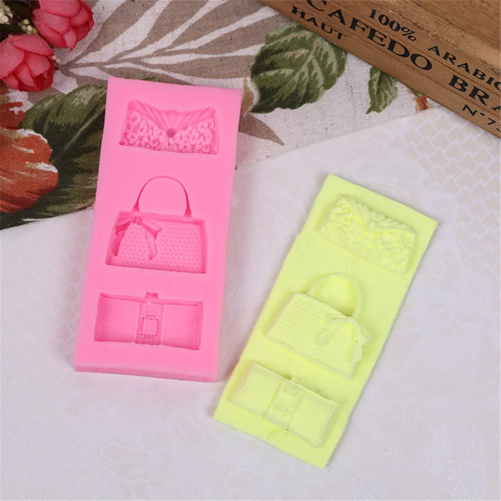2018 New New Fashion 1pc Bags Fondant Chocolate Mold Silicone Mold Fondant Cake Decoration Molds