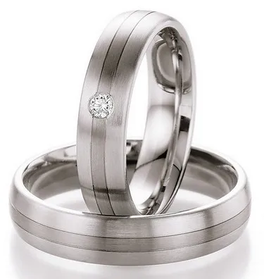 custom fashion jewelry stainless steel western wedding bands sets trauringe ringe