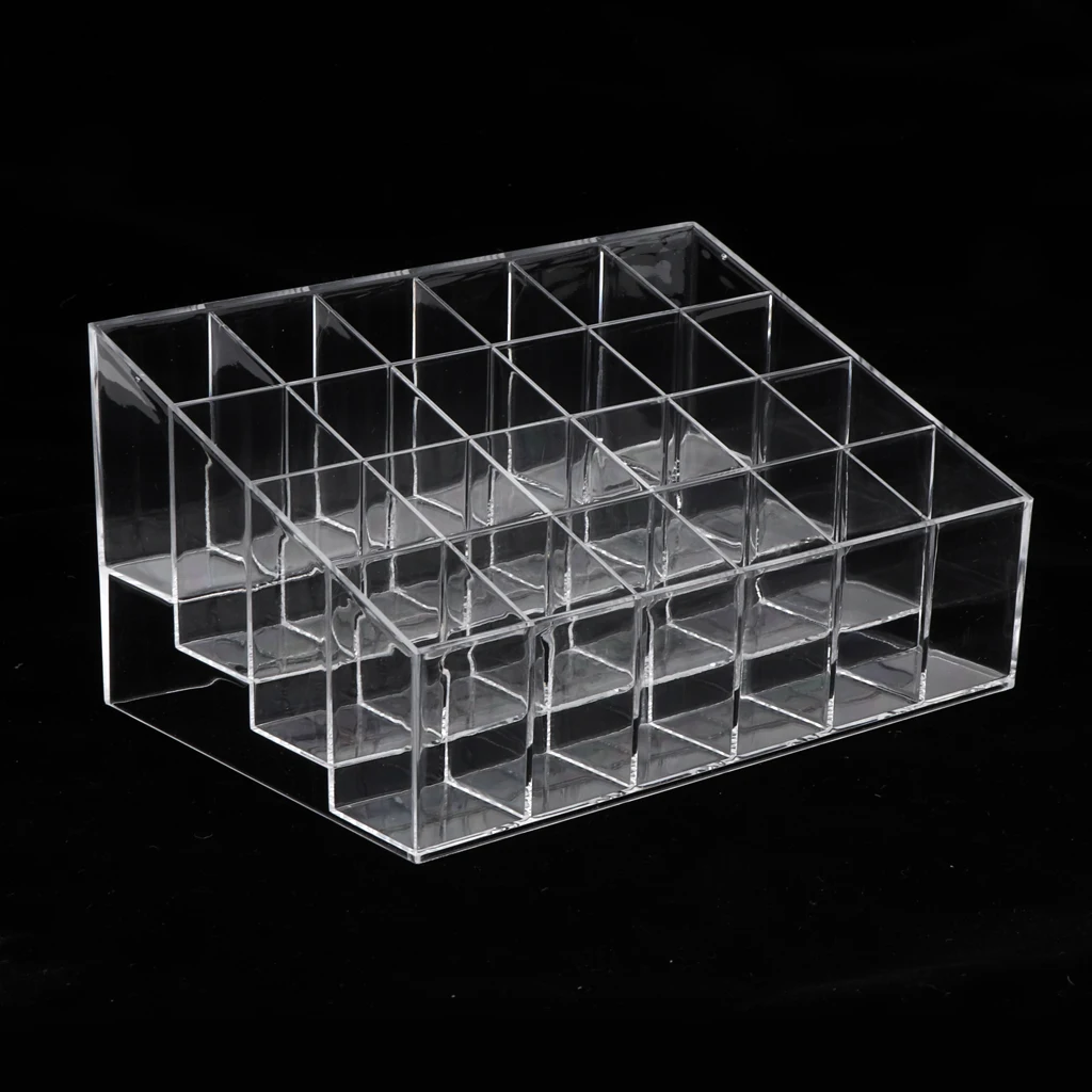 Lipstick Stand Lip Gloss Rack - Cosmetic Display Cases - 24 Compartments