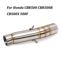 Для Honda CBR500 CBR500R CB500X 500F мотоциклетные глушитель модифицированный соединения среднего звена трубы из нержавеющей стали скольжения на