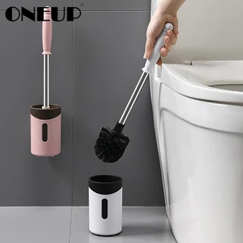 

ONEUP Toilet Brush Hanging or Floor-standing Bathroom Cleaning Tool of Punch Free Toilet Brush Holders Bathroom Accessories