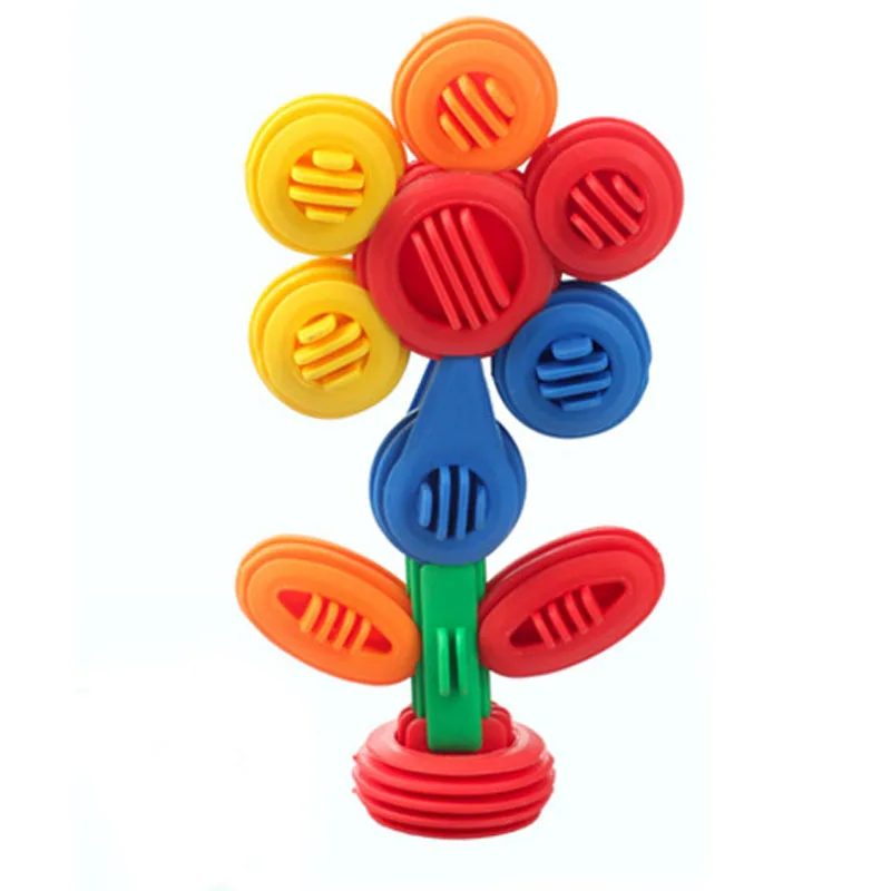 50pcs Kids Funny Plastic Building Blocks Educational Toys For Children 3D Construction Toy Baby DIY Bullet Design Funny Bricks