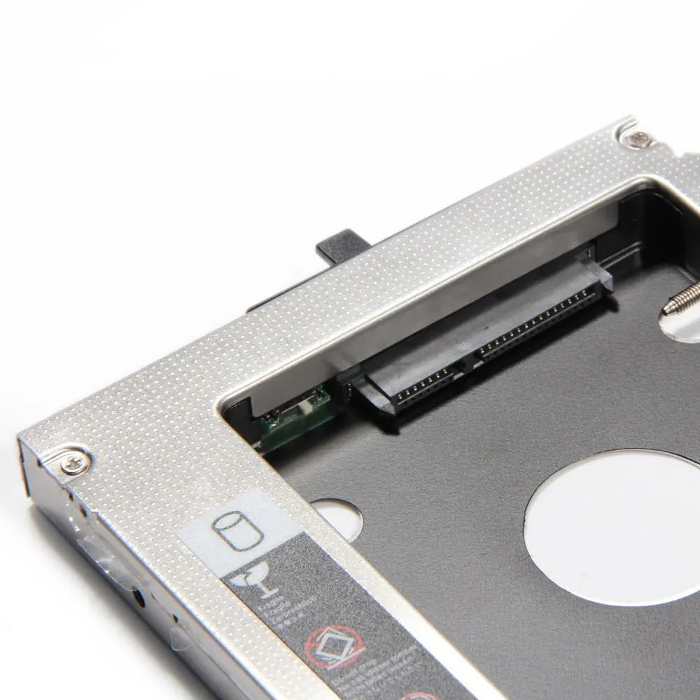 Hot Sale Universal Aluminum 12.7mm SATA 2.0 2nd HDD Caddy 2.5" HDD Case SSD Enclosure for Notebook 12.7mm ODD DVD-ROM Optibay