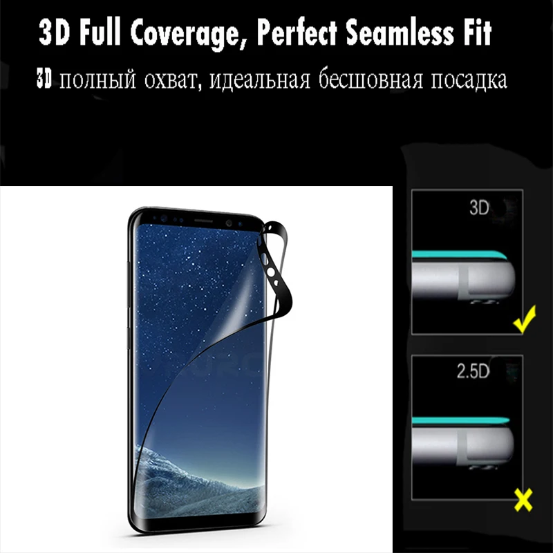 2 шт полное покрытие мягкая защитная ПЭТ-пленка для экрана для samsung galaxy S9 Plus S9 стекло для samsung S8 S8 Plus Note8(не закаленное стекло