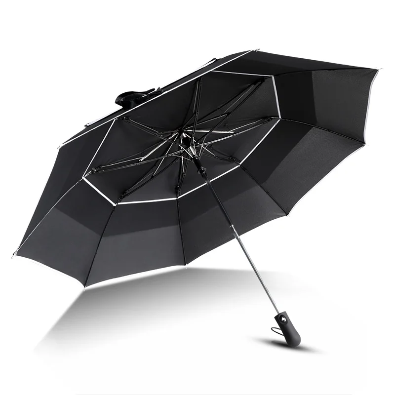 

Double Wind Resistant Golf Business Big Umbrella Men Rain Woman Gift Large 2Folding Umbrellas Semi-Automatic Travel Paraguas