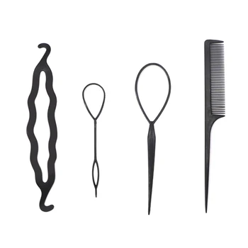 

2/4pcs set Hair Tool Ponytail Creator Plastic Loop Styling Tool Pony Tail Clip Hair Braid Maker Styling Tool Fashion Accessories