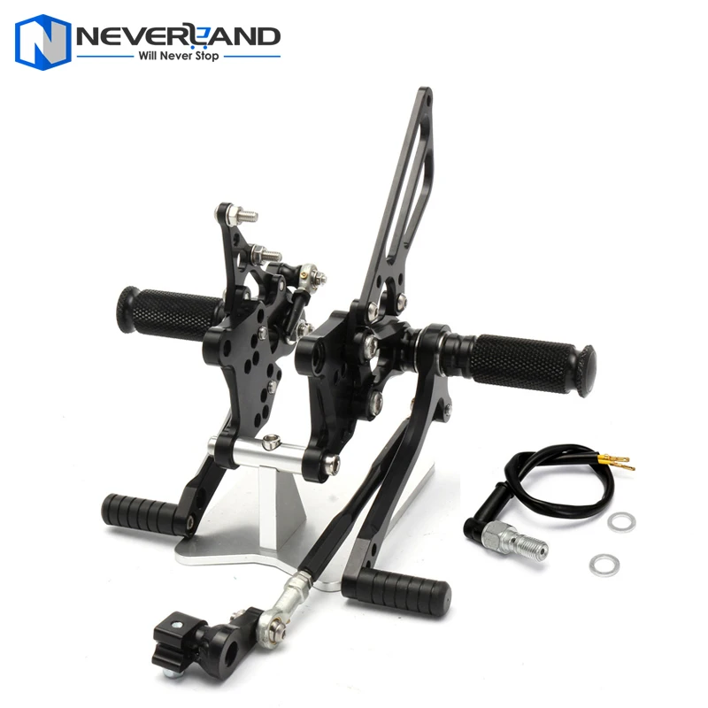 

CNC Adjustable Rear Sets Rearset Footrest Foot Rest Pegs For Aprilia RSV1000 R/Factory 2004 2008 2005 2006 2007 D5