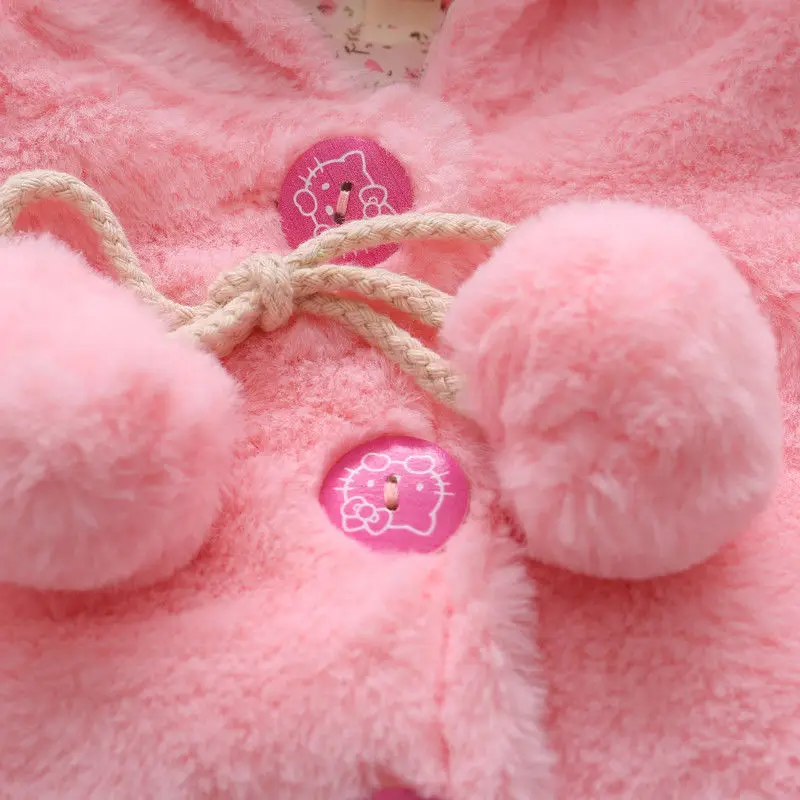 Pudcoco/пальто для девочек, милый плащ-пончо с капюшоном и рисунком кота для маленьких девочек, верхняя одежда, детское теплое пальто, одежда