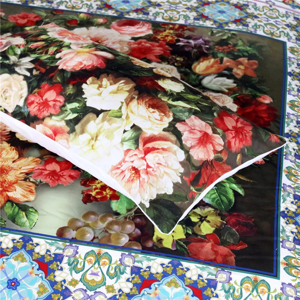 CAMMITEVER цветок Постельное белье Queen печатных пододеяльник постельное с цветочным