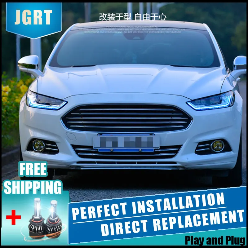  2PCS LED Headlights For Ford Mondeo 2013-2016 Car Led Lights Double Xenon Lens Car Accessories Dayt - 32903385583