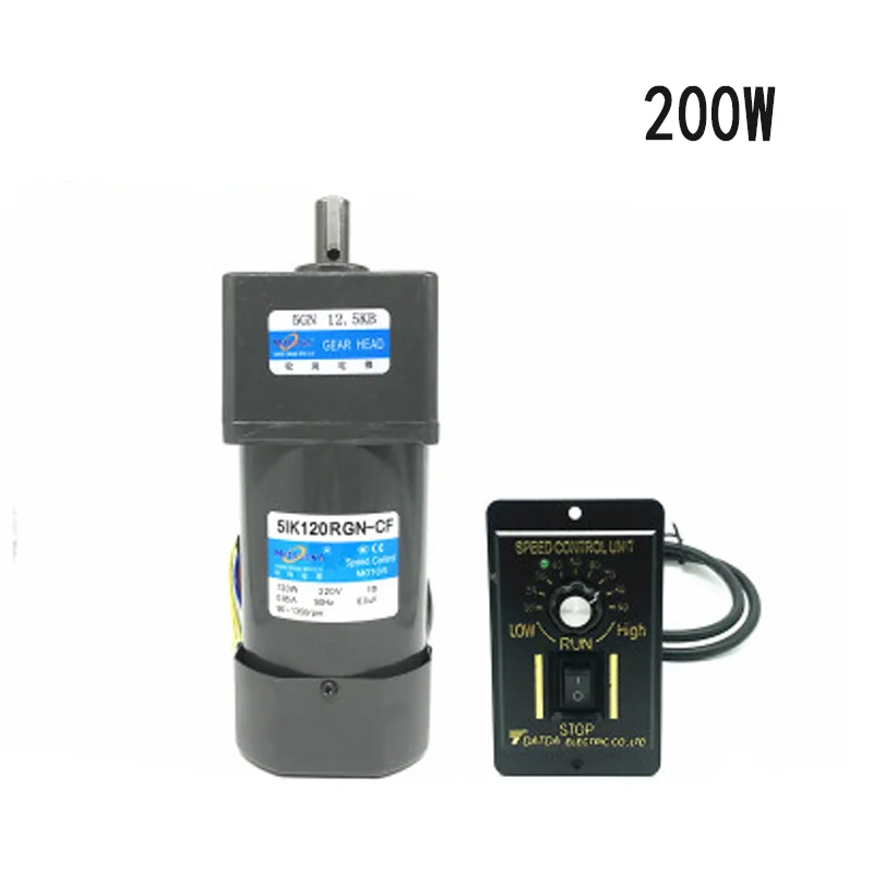 6IK200RGN-CF 200 Вт AC220V 50 Гц мотор с переменным током AC скорость двигателя может быть изменена+ регулятор