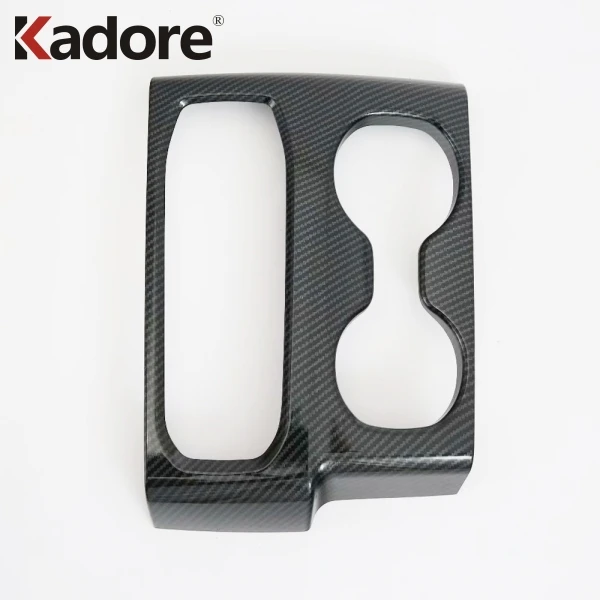 

For Hyundai Santa Fe 2019 2020 Carbon Fiber Trim Cup Holder Decorative Frame Decal Cover Sticker Cover Car Styling Accessories