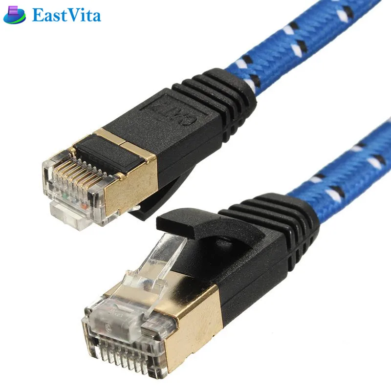 

New Arrival 1~10M Cat7 10 Gigabit Ethernet Internet Network Patch LAN Cable Cord Modem Router RJ45 For Computer r25