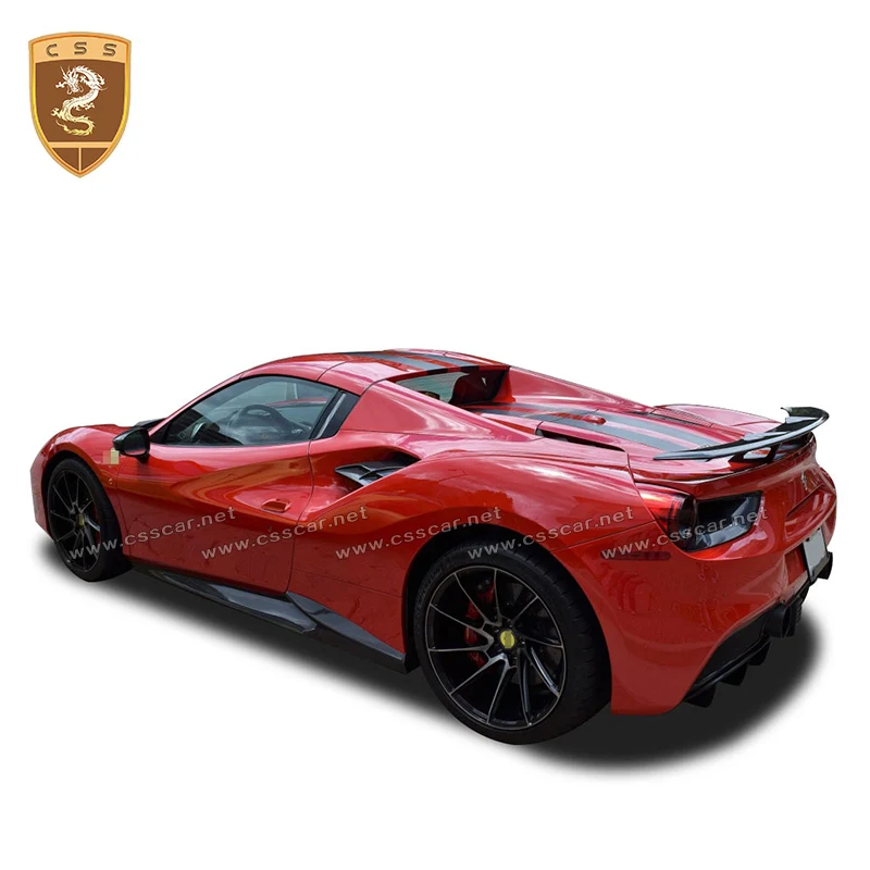 Передний Задний бампер для 15 17 Ferrari 488 N Style диффузор боковая юбка комплекты кузова