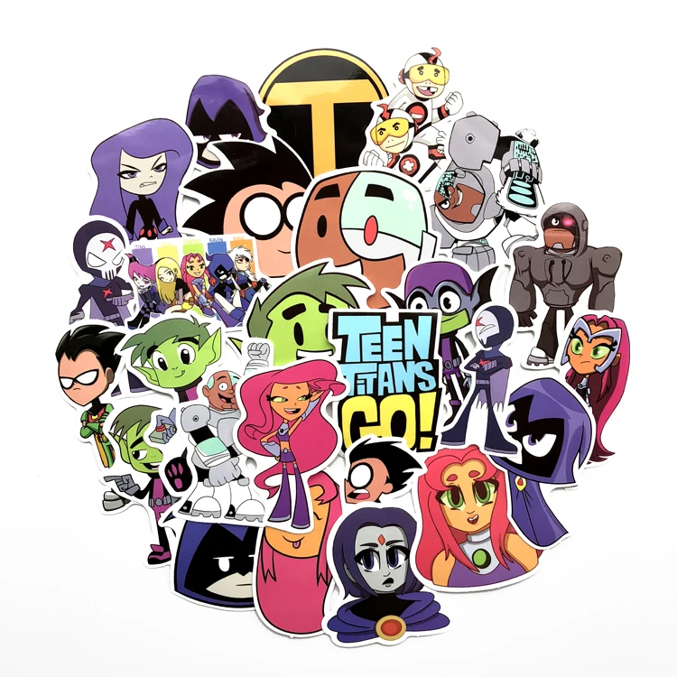 26 шт./лот Американский комиксов Teen Titans Go наклейки для сноуборда ноутбука чемодан автомобильный холодильник DIY Стайлинг Pegatina