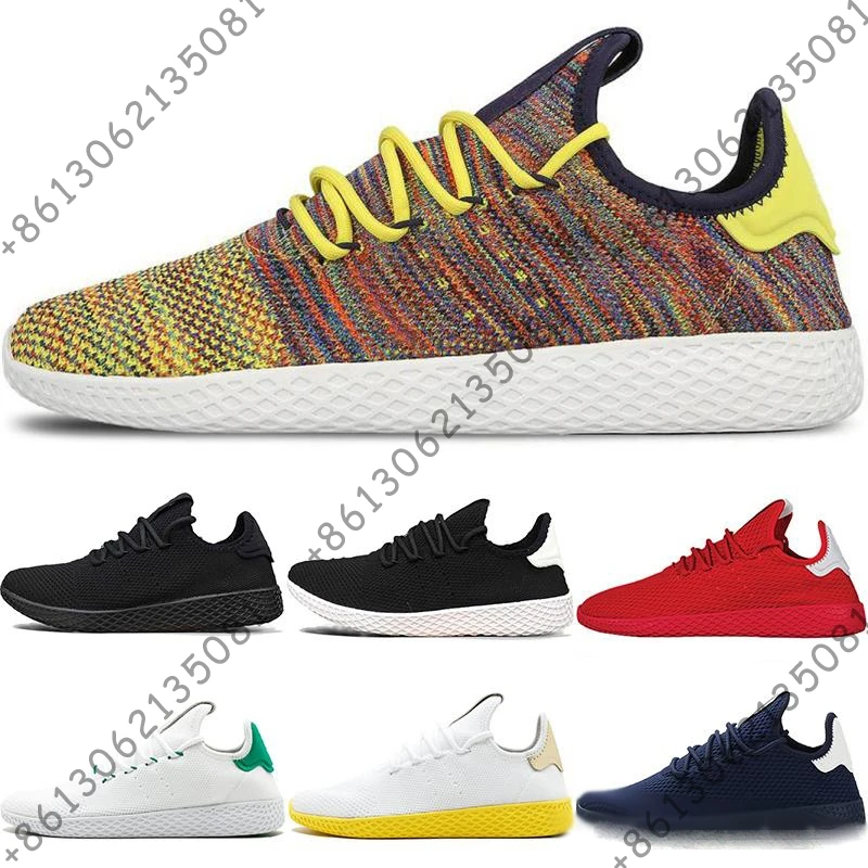 

Stan Tennis HU Men Women Running Shoes Pharrell Williams OG Multi Color Black White Oreo Blue Red Runner Sports Sneakers