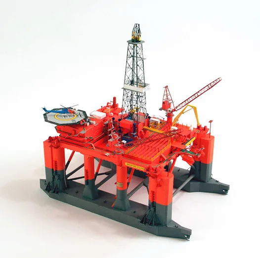 

1:400 Norwegian Bredford Dolphin semi-submersible oil drilling platform paper model ship model