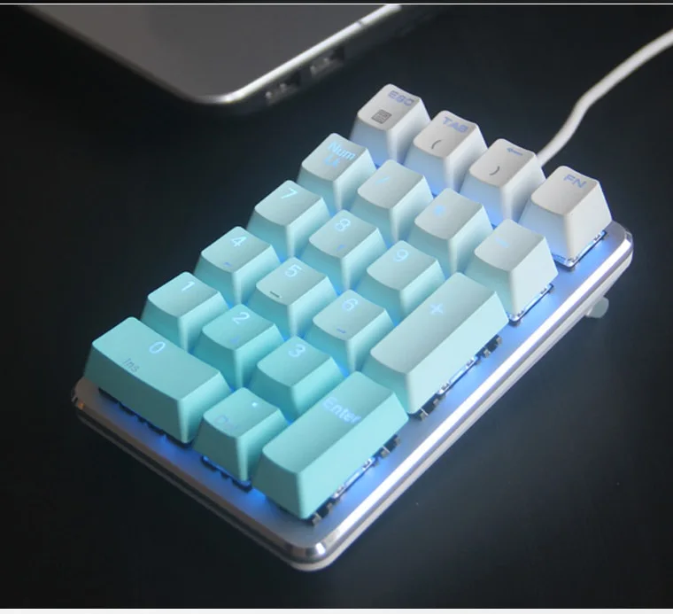 Magicforce смарт-21-ключ USB Проводная клавиатура с подсветкой механический Цифровой настольный Тетрадь клавиатура GATERON/вишня Механическая ось PBT