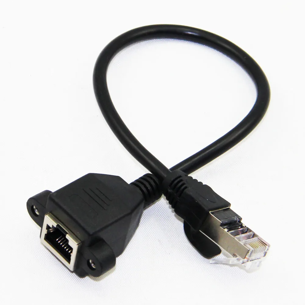 Сетевой удлинитель Bochara Cat 5 RJ45 Папа мама с винтовым креплением 30 см 60 100 150 2 м 3 м|cat