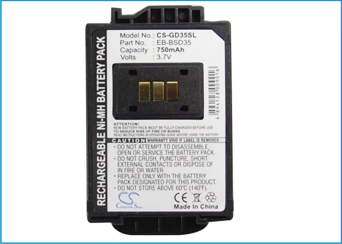 

Cameron Sino 750mAh Battery EB-BSD35 for Panasonic GD35