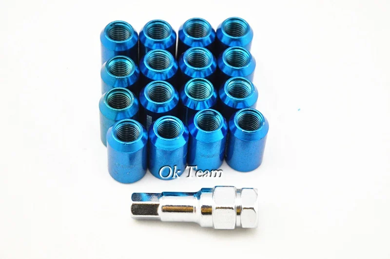 Free shipping 16 Pcs 12x1.5mm Auto Car Racing Alloy Wheel Lug Nut Nuts
