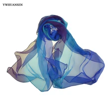 YWHUANSEN Spring Autumn Women Scarves Chiffon Echarpe Femme Imitated Silk Fabric Female Shawl Sunscreen Pashmina Bufandas Wraps