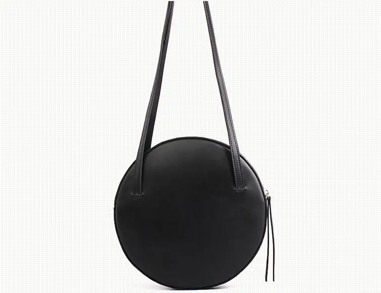 women's round bags leather circle box handbags messenger bag for lady causal shoulder bags portable bag (8)