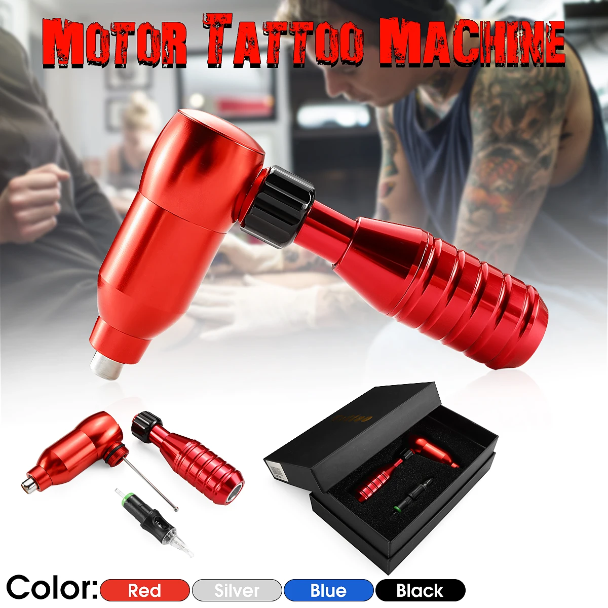 

30000RPM Cartridge Rocket Rotary Tattoo Pen Machine Kits Motor Pen Shader Liner Smooth Powerful Colors Adjust Eyebrow Stably