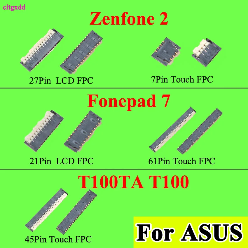 

2PCS 21pin 45P 61P new LCD display Touch FPC Connector Port Plug on mainboard for ASUS zenfone2 ZE500KL Z00ED Fonepad 7 T100TA
