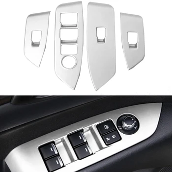 

4pcs ABS Matte Interior Inner Door Window Lift Button Switch Panel Cover Trim For Mazda CX5 CX 5 CX-5 2017 2018