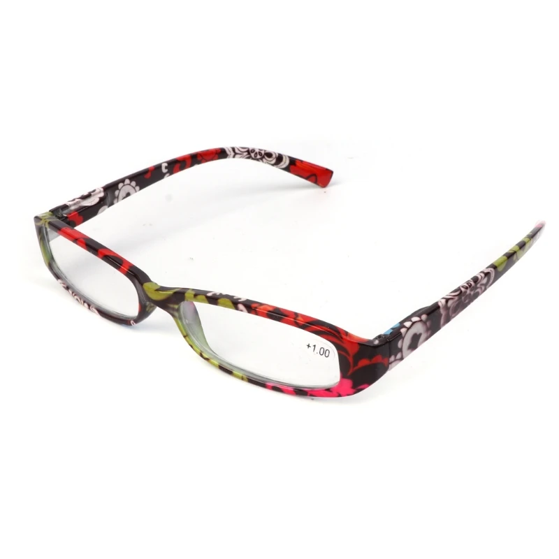 Новые Модные Полосатые очки для чтения, линзы пресбиопии из смолы, очки с сумкой, цветные+ 1,0~+ 4,0, красный/синий