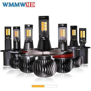 

H7 H4 Headlight Bulb LED H1 H3 H11 9005 9006 Fog lights Car Light Front Lamp 5200LM 40W Dual Color In One Auto Head Lights