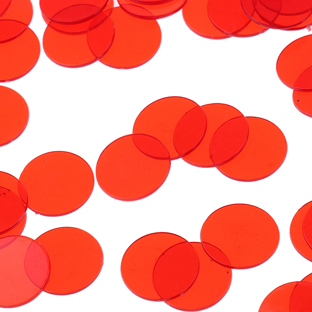 1000pc Translucent Bingo Chips 3/4 Inch Poker Chips for Bingo Poker Board Game Cards Casino Accessory Board Game Counters