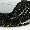 Perles rondes en obsidienne dorée naturelle de qualité brillante, 8mm,10mm ► Photo 2/5