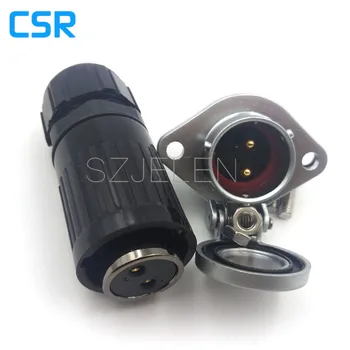 

HP20,Industrial connector, 2-pin electrical equipment power panel mount connector, rated current 25A, Electric Power Connector