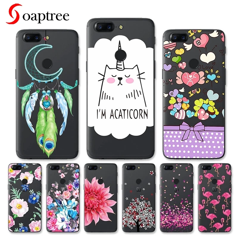 

Case For One Plus 6 53 5T Case For Oneplus 3 5 5T ONEPLUS 6 Oneplus5T Cover Transparent Painted Silicone Soft TPU Cases Etui