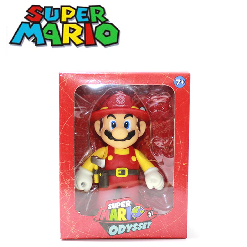 Super Mario Figures Toys Super Mario Bros Figura Anime Luigi Mario Maker Odyssey PVC Action Figure Model 16CM With Retail-Box
