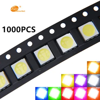 

1000 pcs PLCC-6 5050 SMD LED SMT LED 3-CHIPS Ultra Bright Light Emitting Diodes Lamp Bead For Car DIY